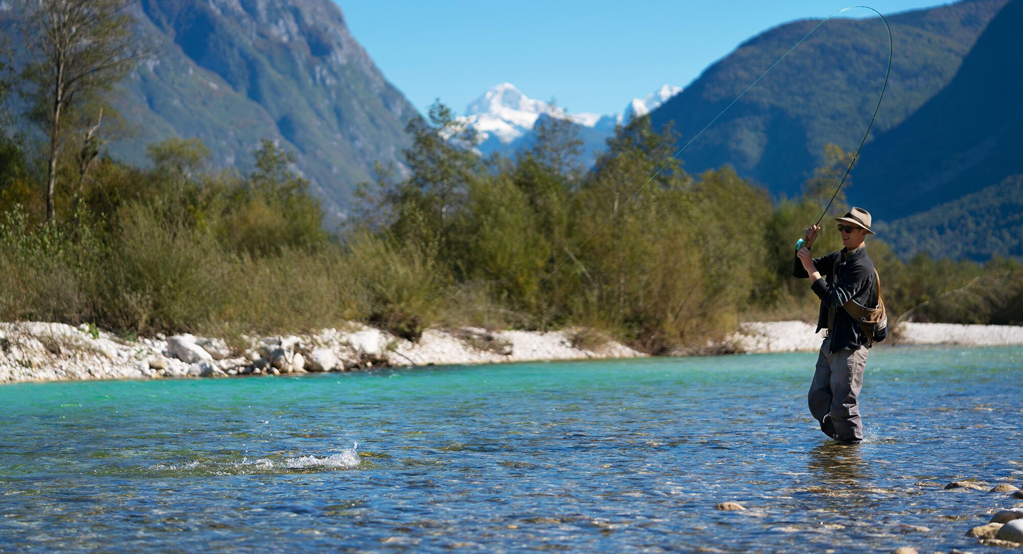 Fly-fishing the Soča
